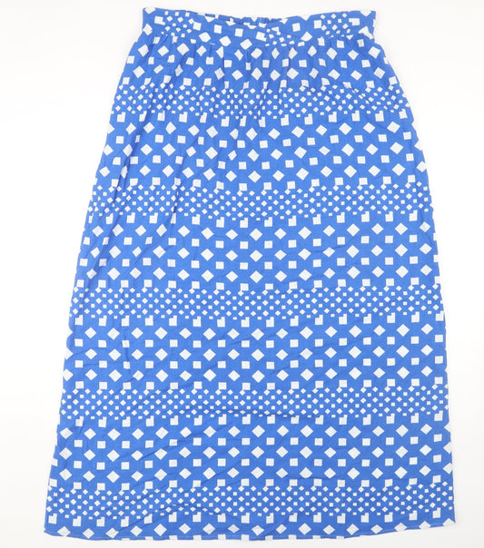 Next Women's Blue Geometric Skirt - Size 16