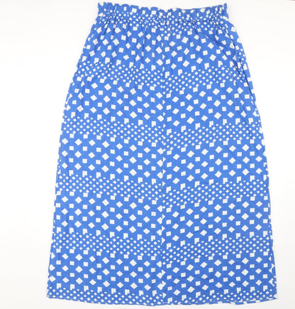 Next Women's Blue Geometric Skirt - Size 16