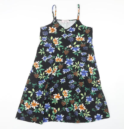 Dorothy Perkins Women’s Floral Slip Dress Multicoloured Size 10