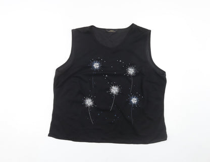 Womens UK Size 20 Marks and Spencer Black Basic Tank
