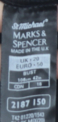Womens UK Size 20 Marks and Spencer Black Basic Tank