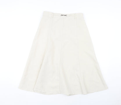 Damart Women's Beige Elastic Waist Skirt Size 14