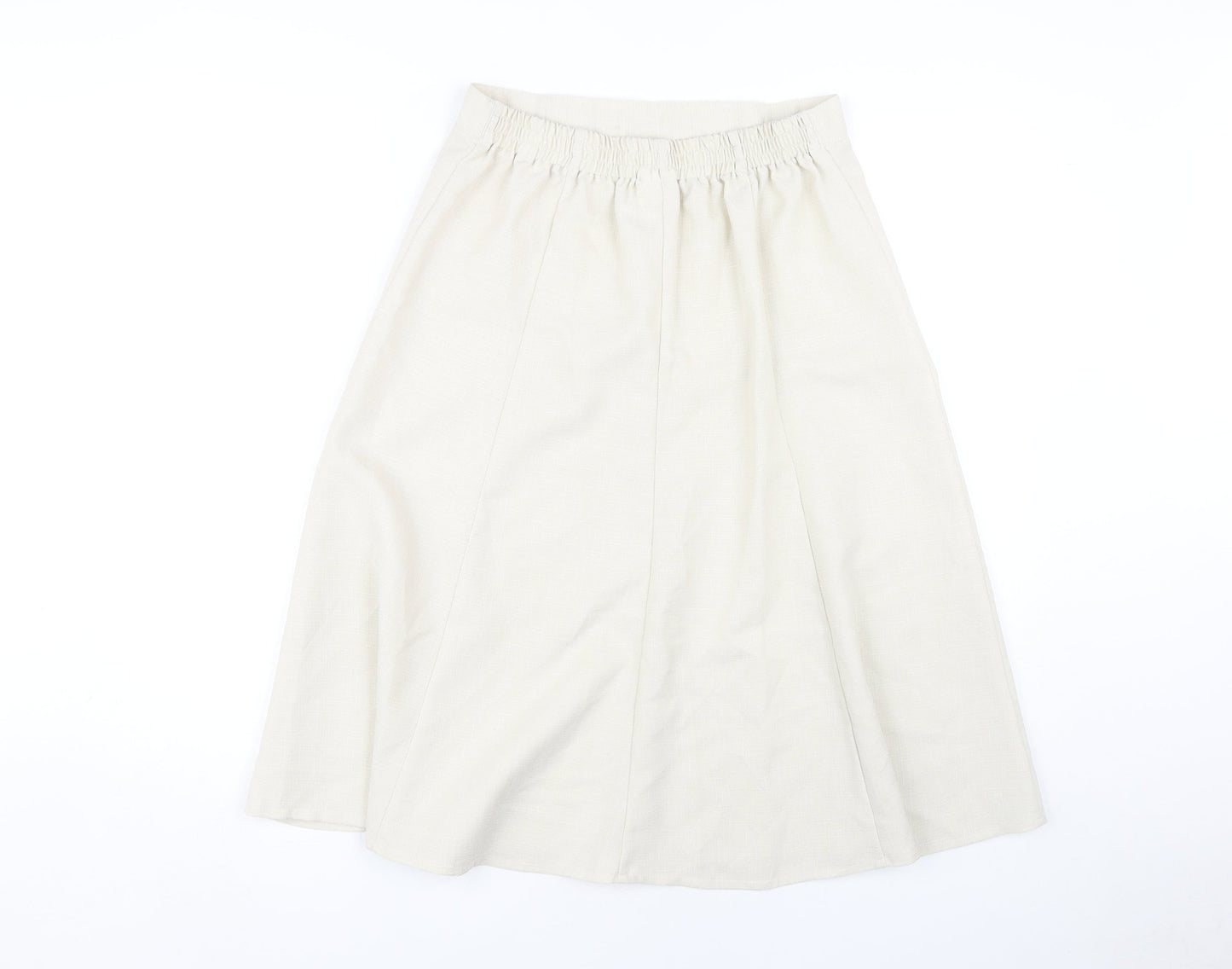 Damart Women's Beige Elastic Waist Skirt Size 14