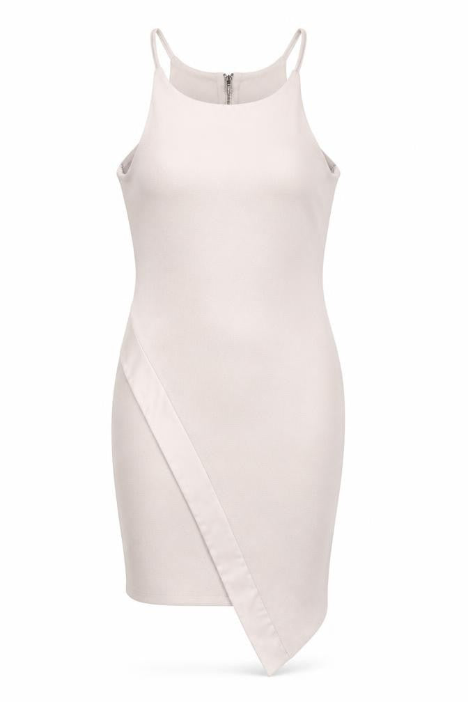 River Island Women's Ivory Bodycon Dress, Size 12