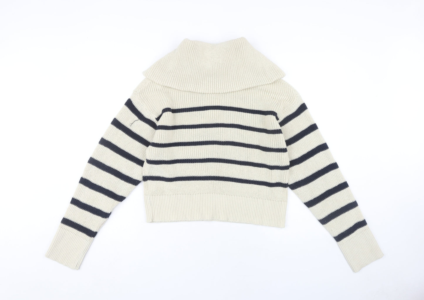 Womens UK Size M Monki Beige Full Zip Jumper