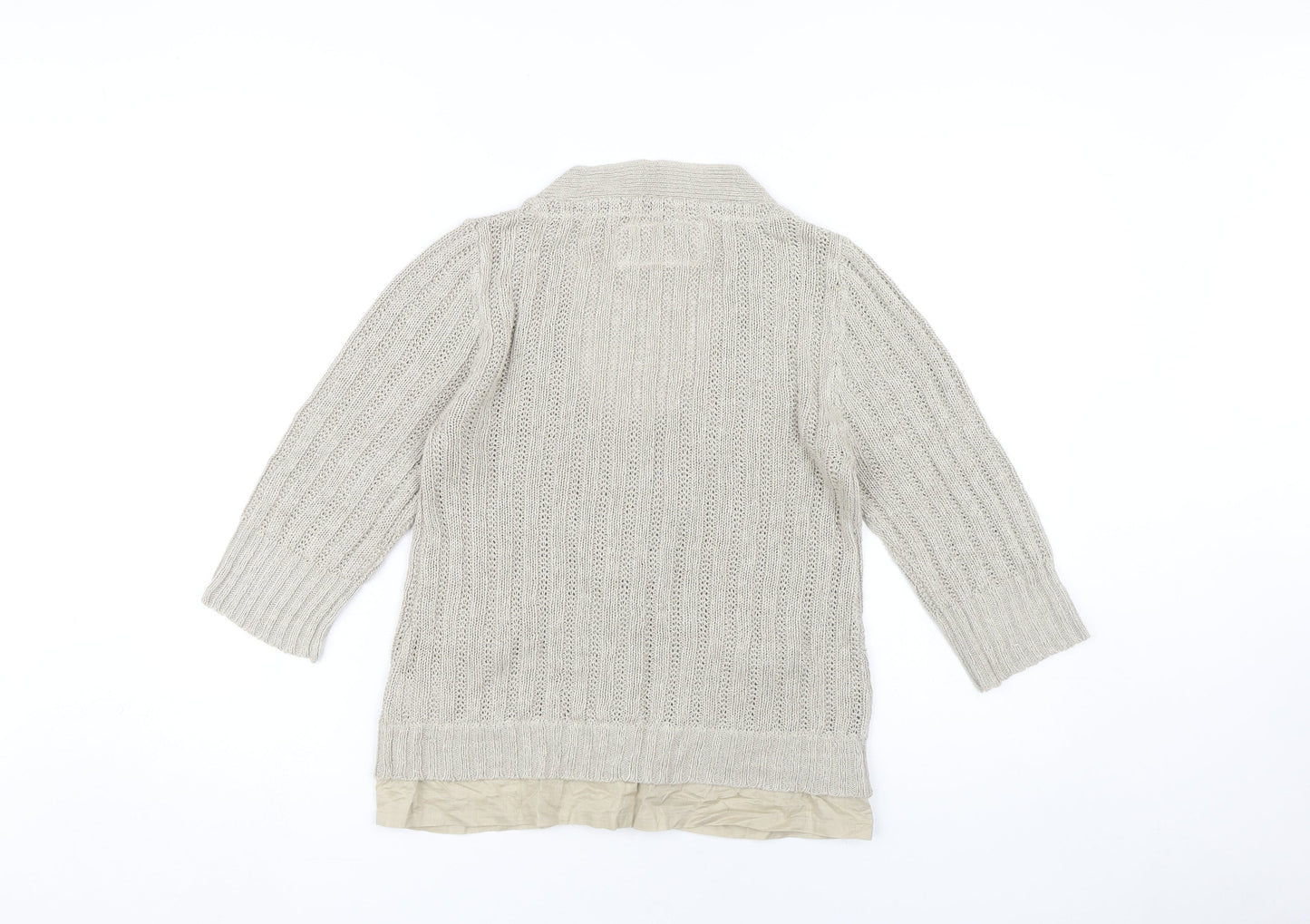 Womens UK Size 14 NEXT Beige Cardigan Jumper