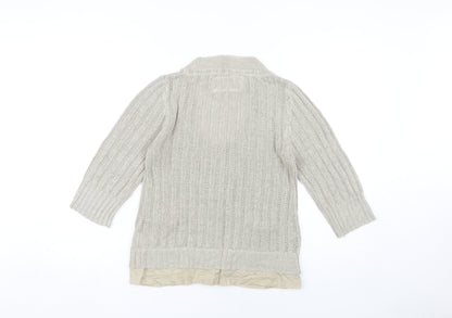 Womens UK Size 14 NEXT Beige Cardigan Jumper