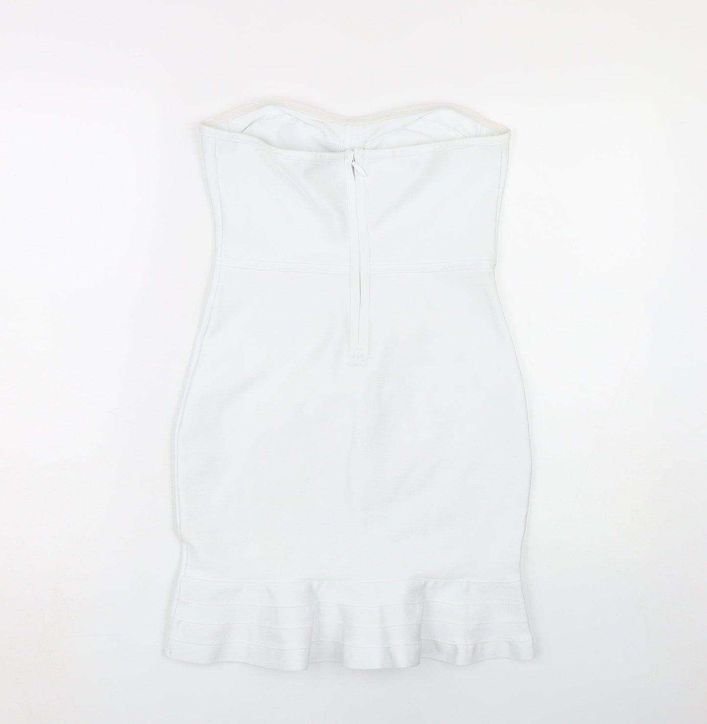 PrettyLittleThing Women's White Bodycon Dress Size 10