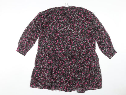 Zara Women Floral Multicoloured M Dress
