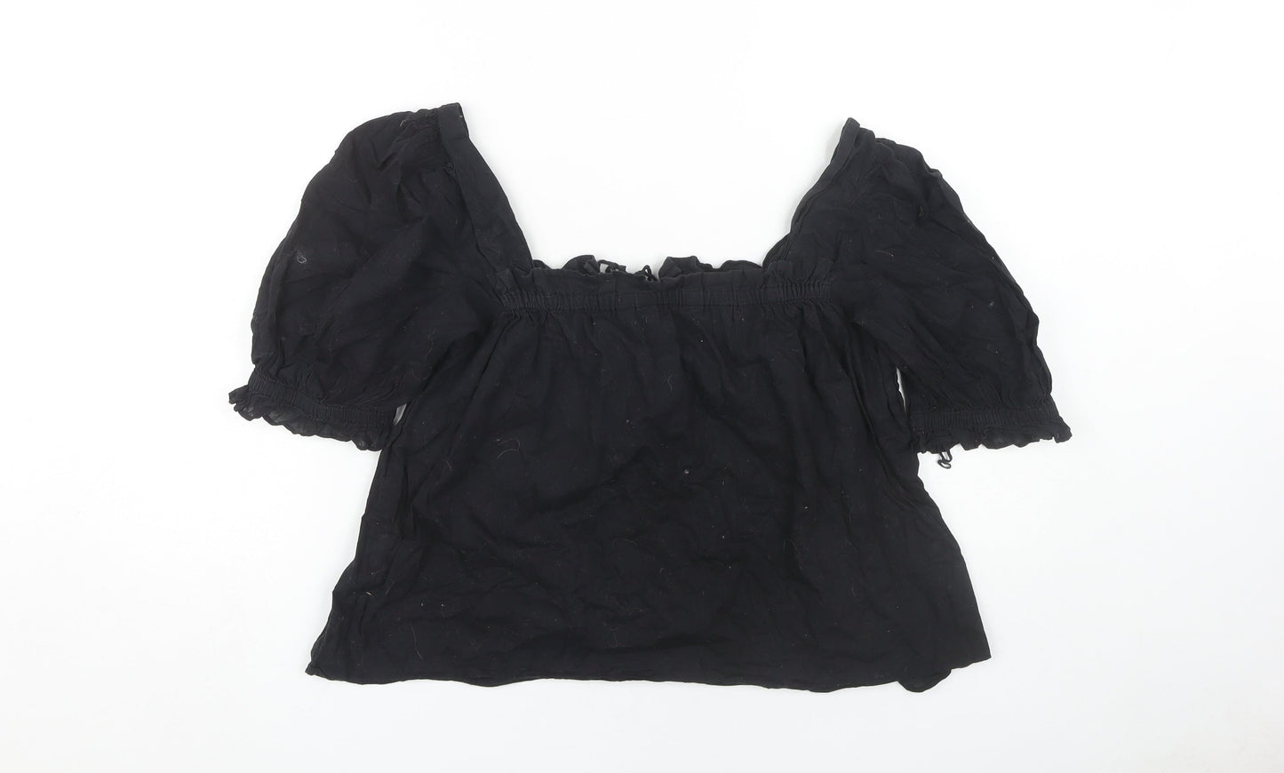 & Other Stories Women's Black Off Shoulder Tunic Blouse S