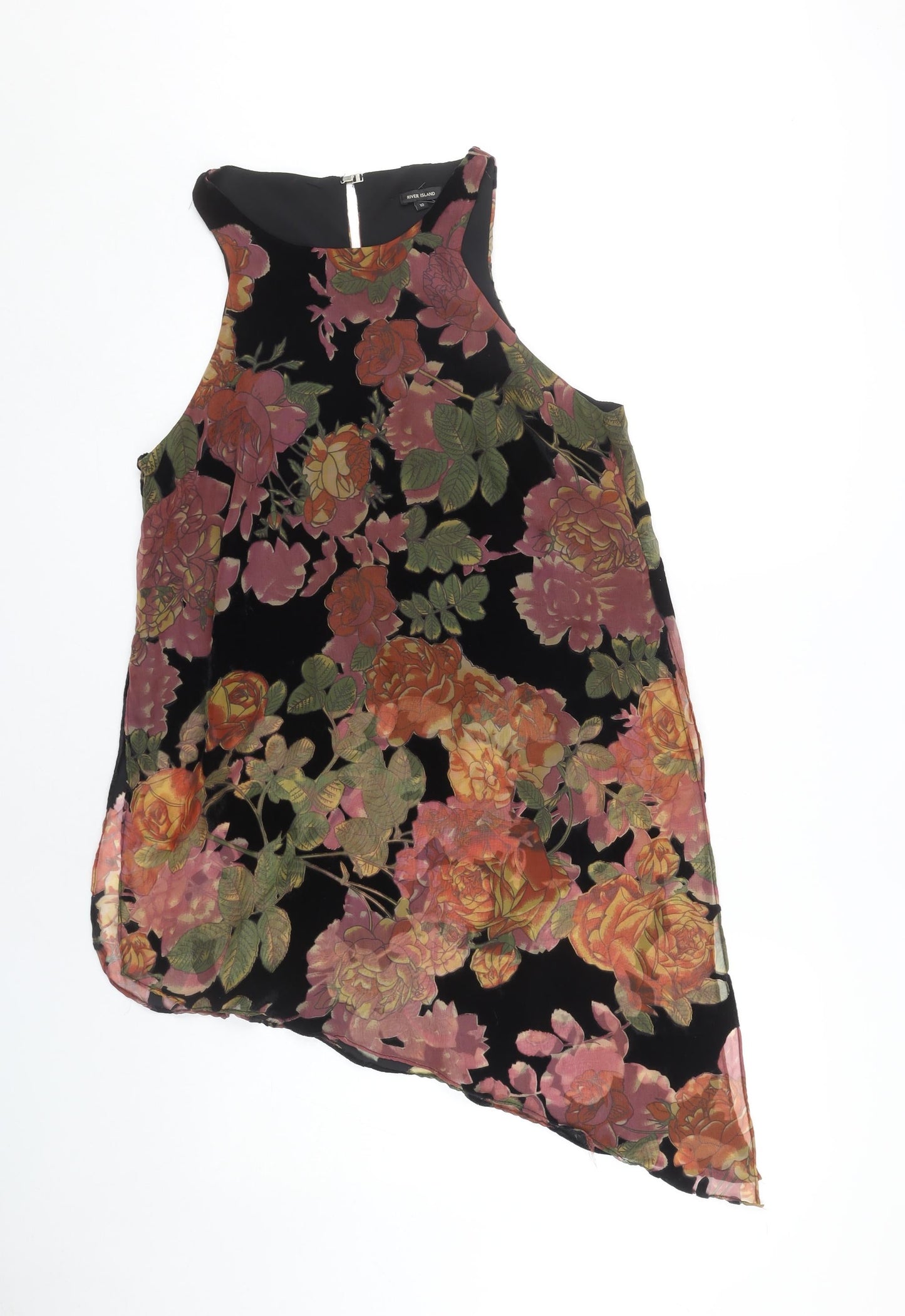 Womens UK Size 10 River Island Multicoloured Camisole Tank