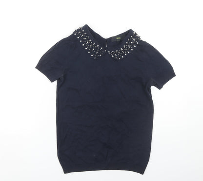 Womens UK Size 8 NEXT Navy Pullover Jumper