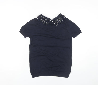 Womens UK Size 8 NEXT Navy Pullover Jumper