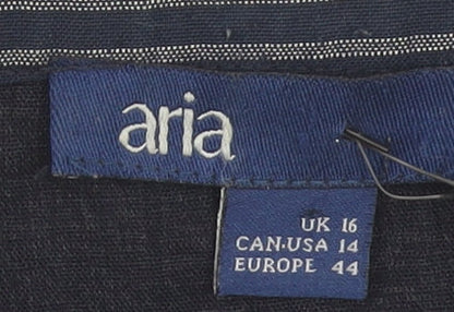 Aria Women's Blue Blazer Size 16 with Buttons