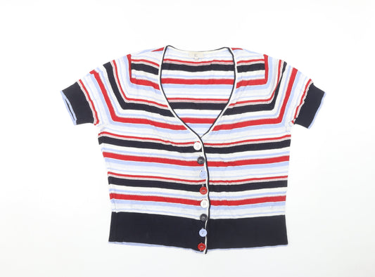 CC Women's Multicoloured Striped Cardigan XL