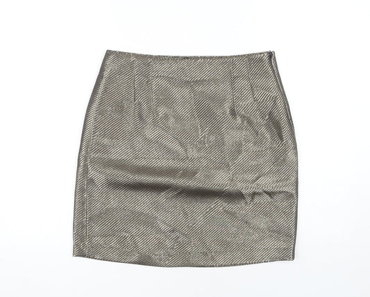 Next Women's Silver Tall Pencil Skirt Size 10T