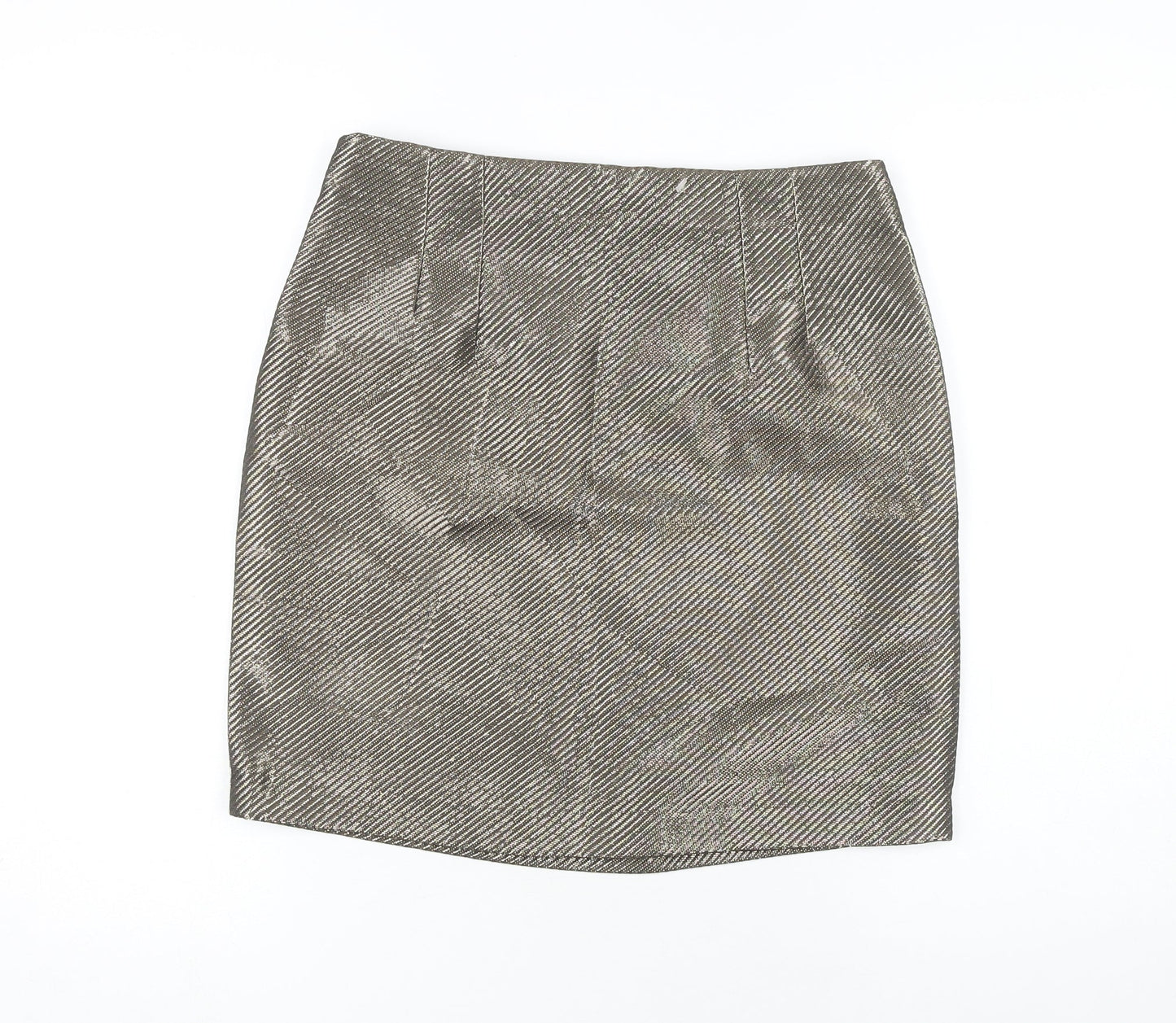 Next Women's Silver Tall Pencil Skirt Size 10T