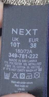 Next Women's Silver Tall Pencil Skirt Size 10T