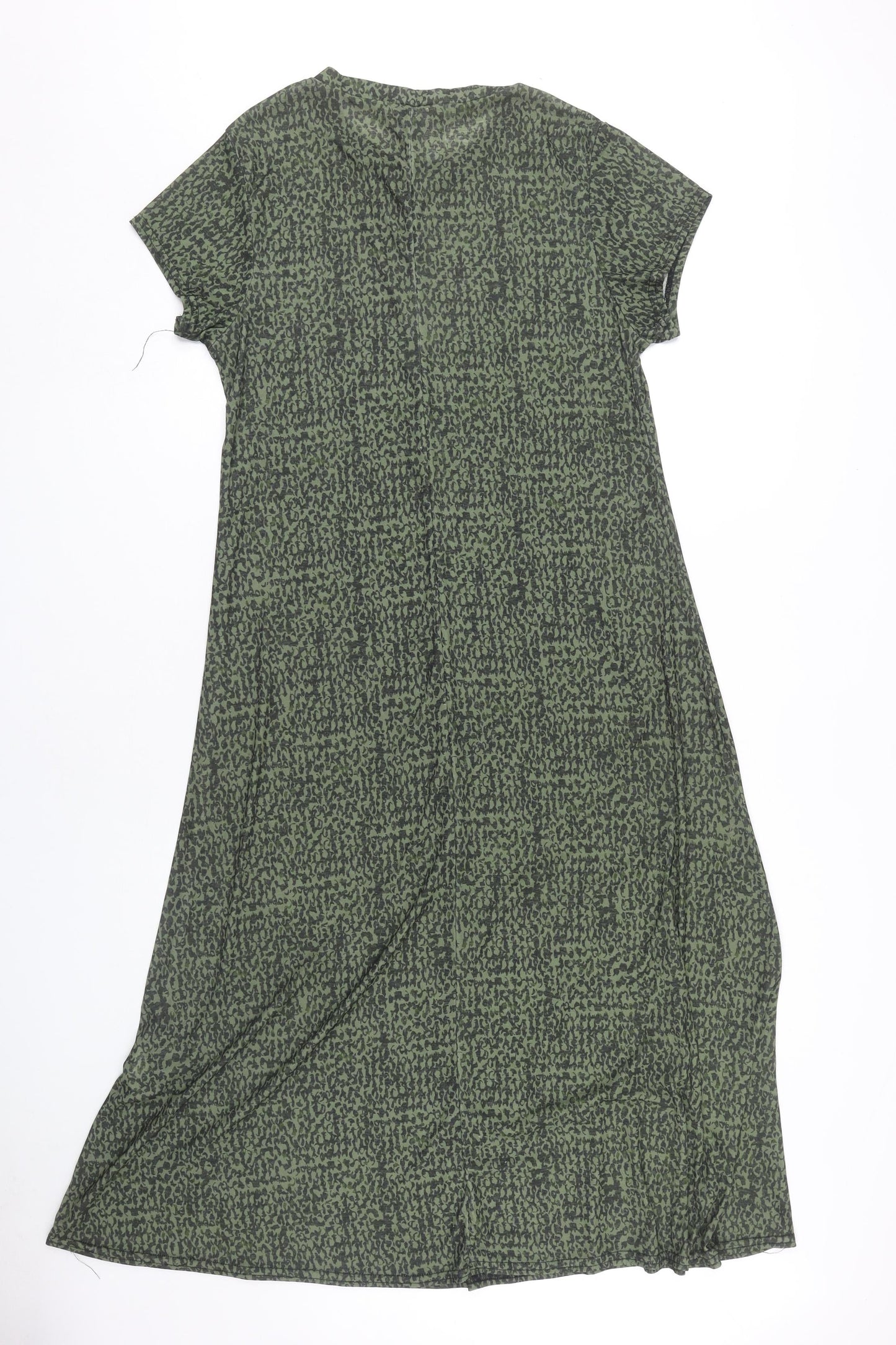 New Look Green Jersey Dress, Women, Size 16, Cap Sleeve