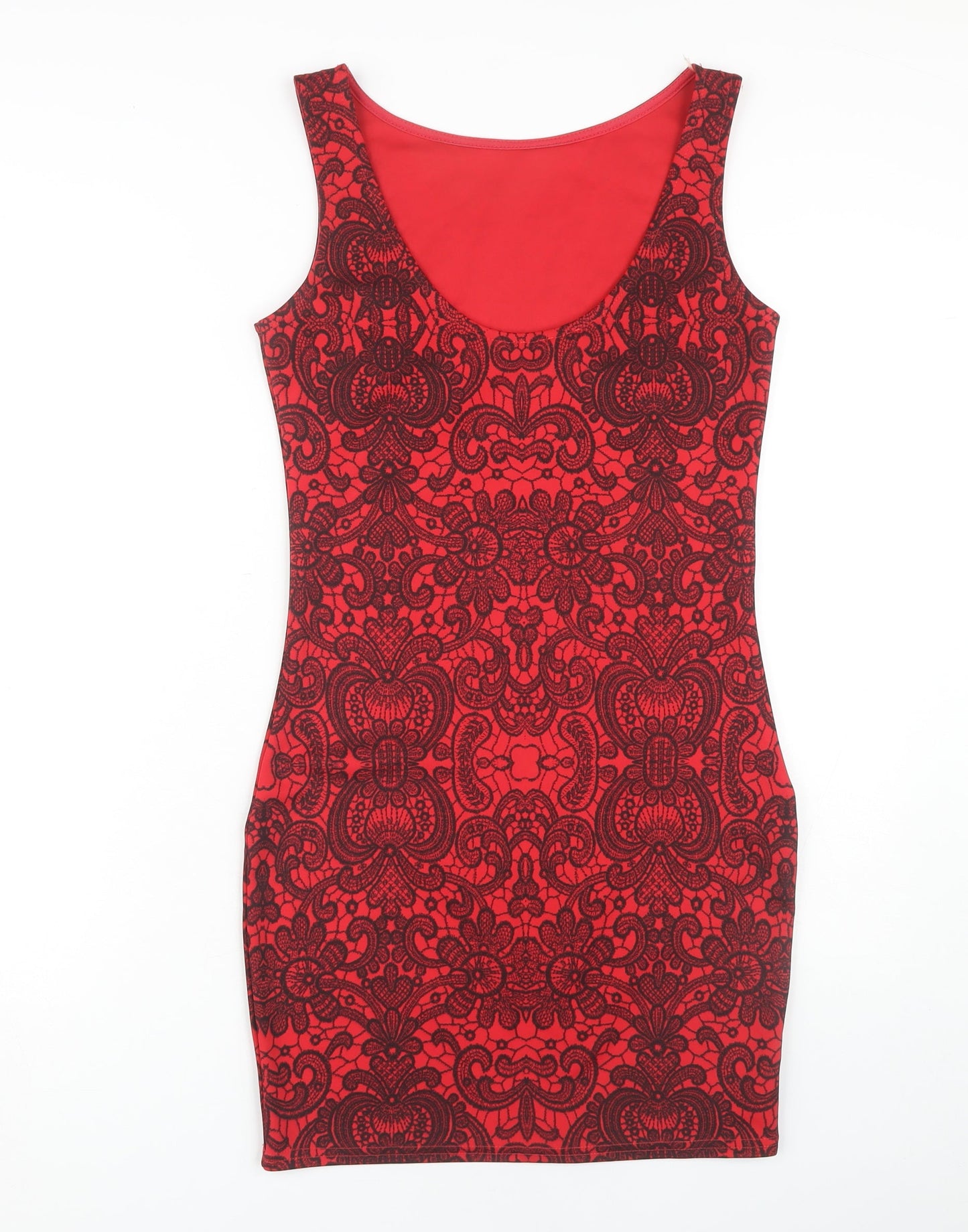 Lipsy Women's Red Bodycon Sleeveless Dress