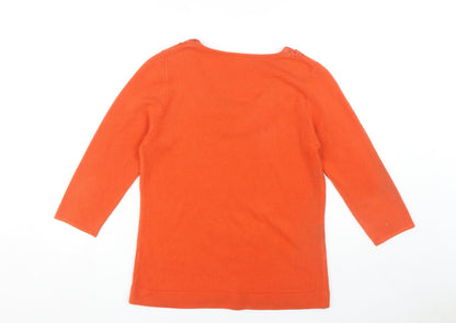 Womens UK Size 14 Marks and Spencer Orange Pullover Jumper
