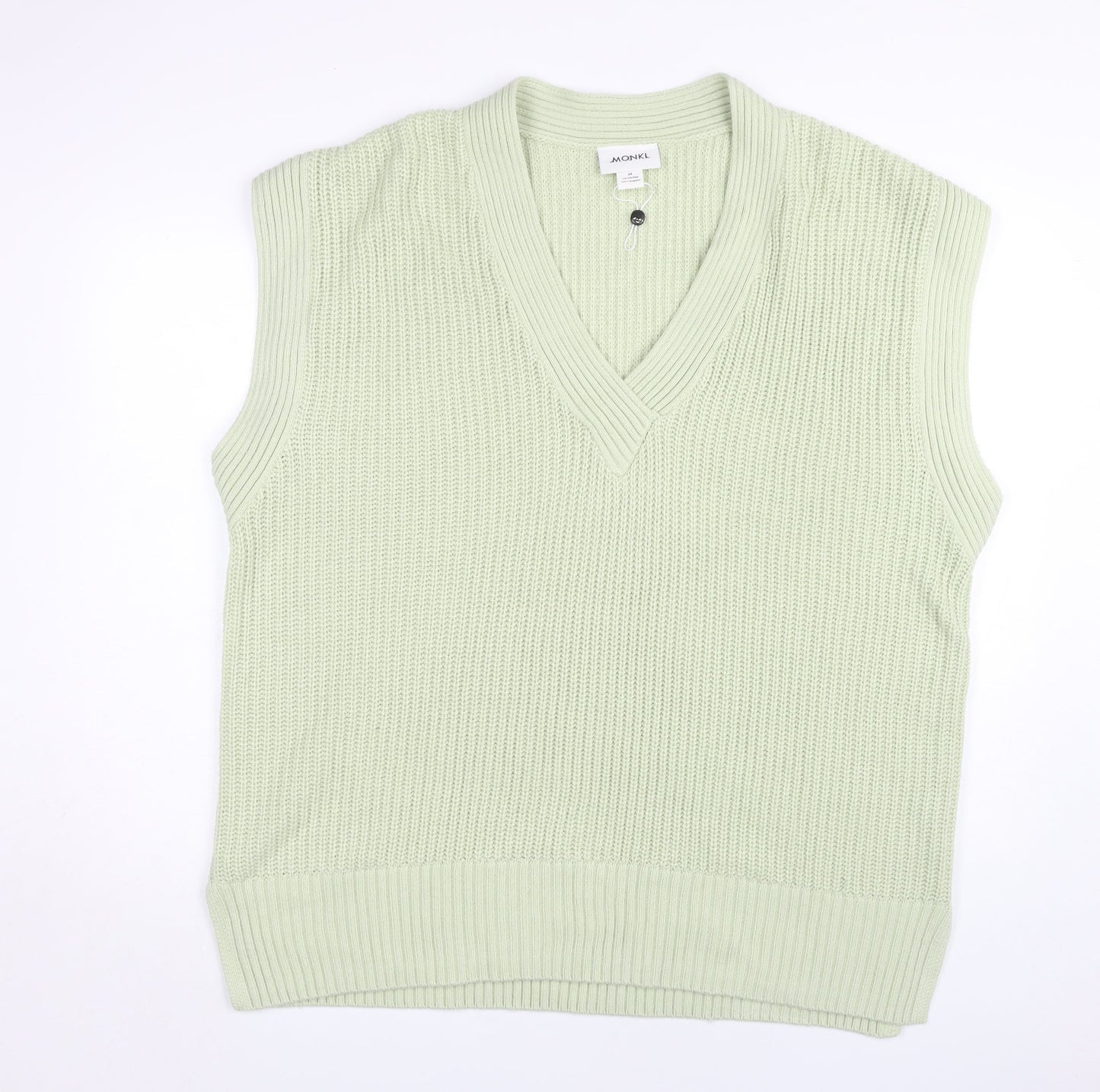 Womens UK Size M Monki Green Vest Jumper