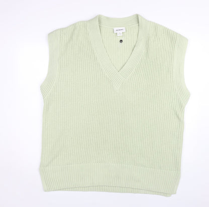 Womens UK Size M Monki Green Vest Jumper