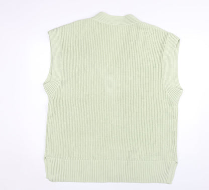 Womens UK Size M Monki Green Vest Jumper