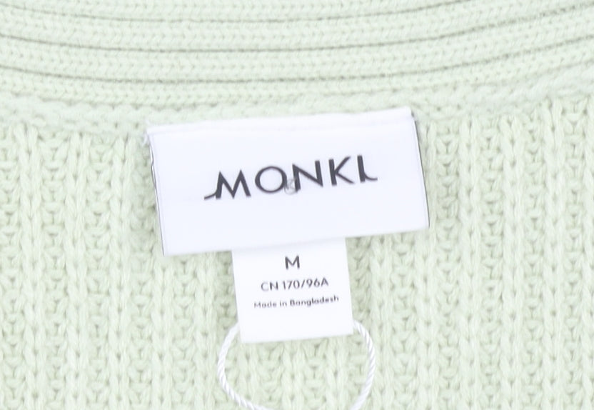 Womens UK Size M Monki Green Vest Jumper