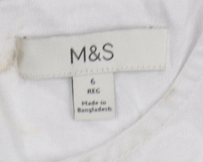 Marks and Spencer Women’s White Shift Dress Size 6