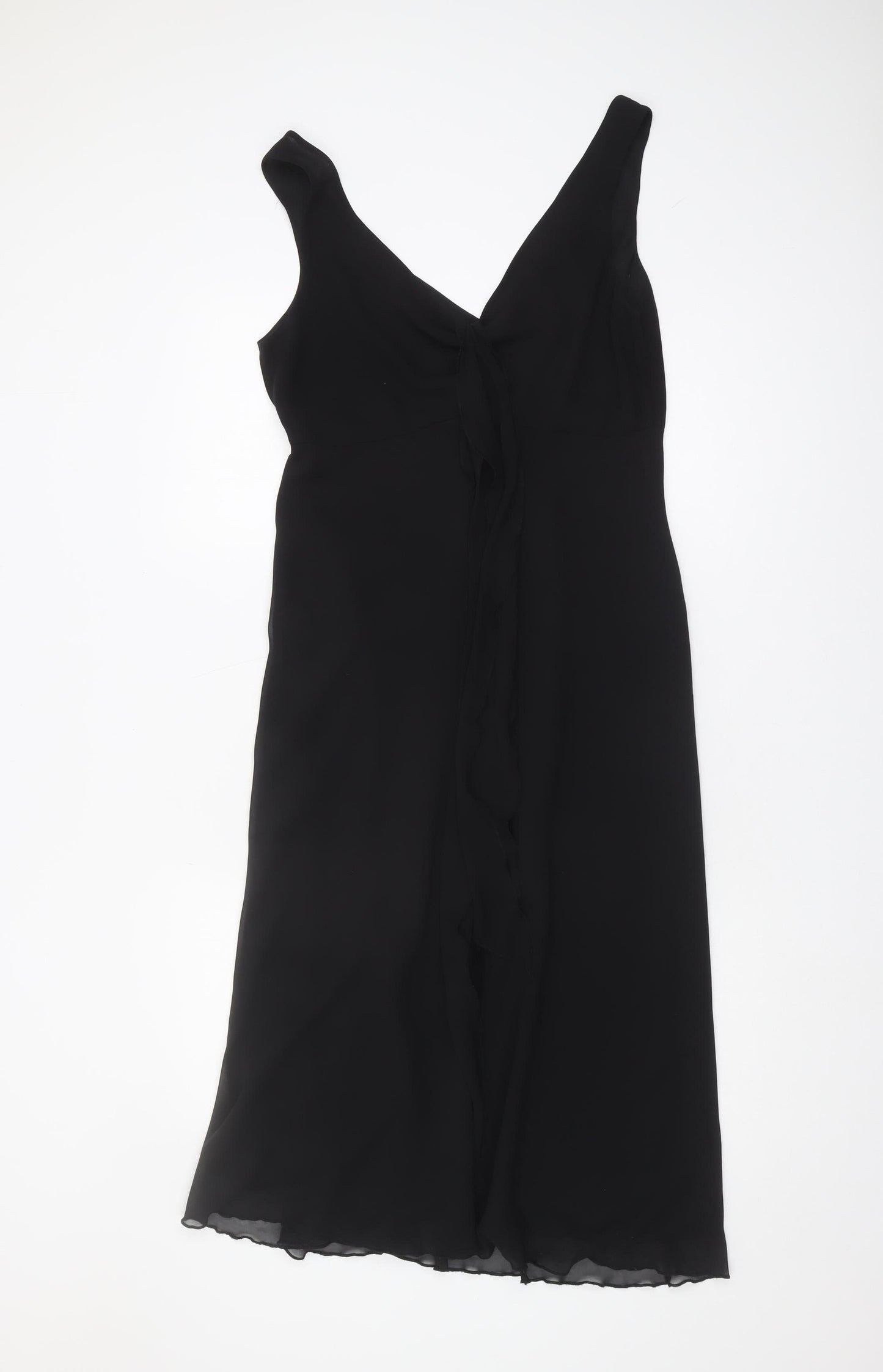 Per Una Women's Black V-Neck Sleeveless Dress Size 12