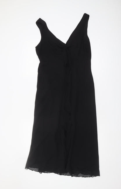 Per Una Women's Black V-Neck Sleeveless Dress Size 12