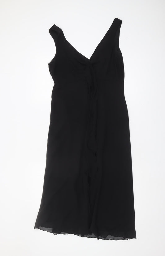 Per Una Women's Black V-Neck Sleeveless Dress Size 12