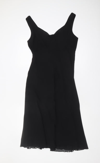 Per Una Women's Black V-Neck Sleeveless Dress Size 12