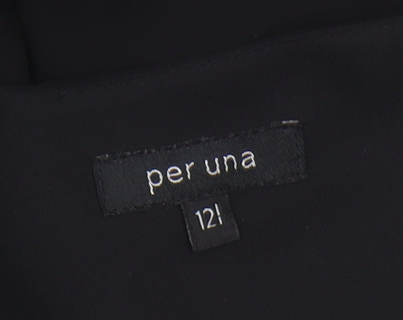 Per Una Women's Black V-Neck Sleeveless Dress Size 12