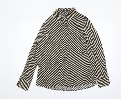 Womens UK Size 10 MNG Basics Black Basic Button-Up
