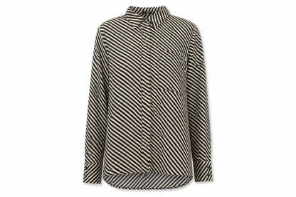 Womens UK Size 10 MNG Basics Black Basic Button-Up