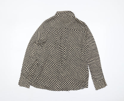 Womens UK Size 10 MNG Basics Black Basic Button-Up