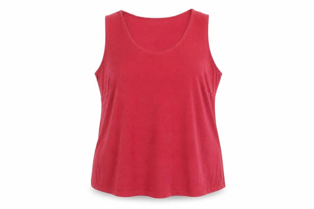 Womens UK Size 20 Heather Valley Red Basic Tank