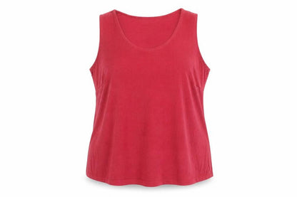 Womens UK Size 20 Heather Valley Red Basic Tank