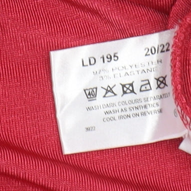 Womens UK Size 20 Heather Valley Red Basic Tank