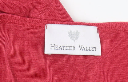 Womens UK Size 20 Heather Valley Red Basic Tank