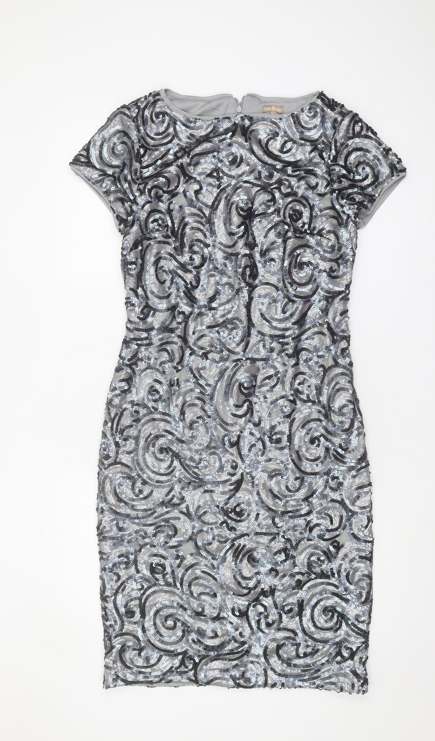 M&Co Women's Silver Size 12 Sequin Dress