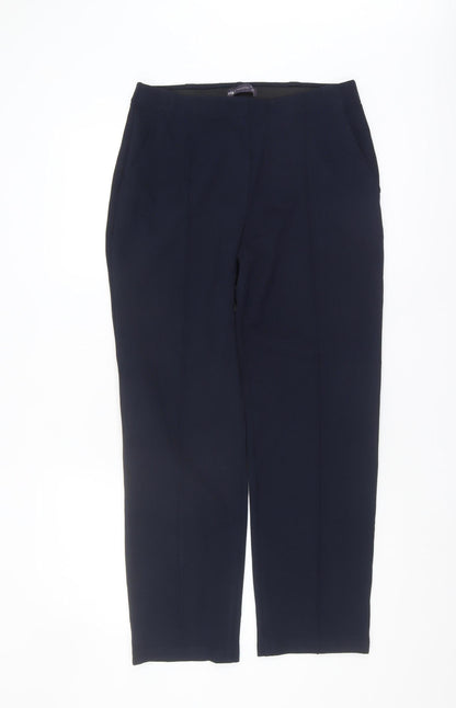 Womens UK Size 12 Marks and Spencer Regular Fit Business Casual Blue Trousers