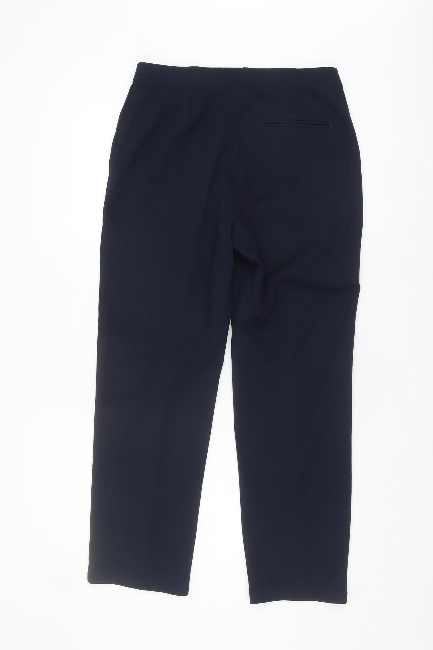 Womens UK Size 12 Marks and Spencer Regular Fit Business Casual Blue Trousers