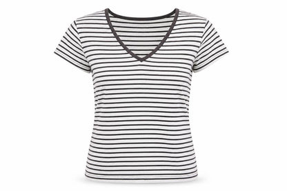 Womens UK Size M Fabrizio Black Basic T-Shirt