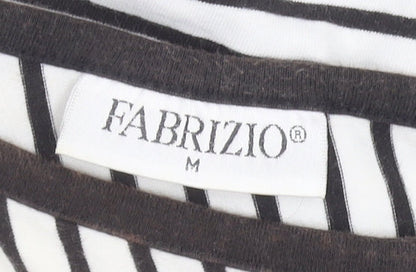 Womens UK Size M Fabrizio Black Basic T-Shirt