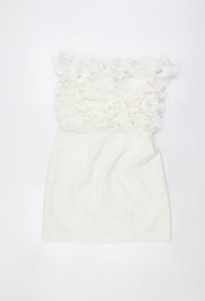 Zara Women's White Sleeveless Short Party Dress