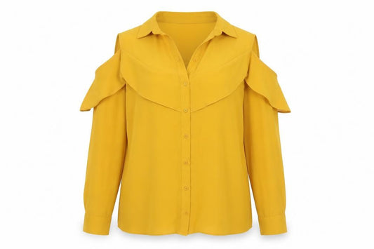 Womens UK Size 6 ASOS Yellow Basic Blouse