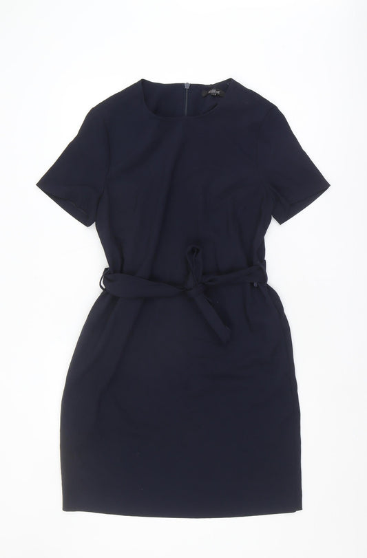 Next Women's Blue Shift Dress Size 14 with Belt